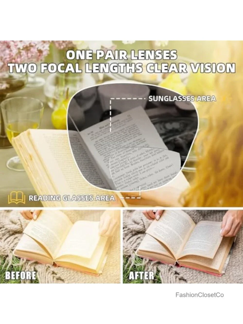 Bifocal Reading Sunglasses for Women Oversized Square Sun Readers UV400